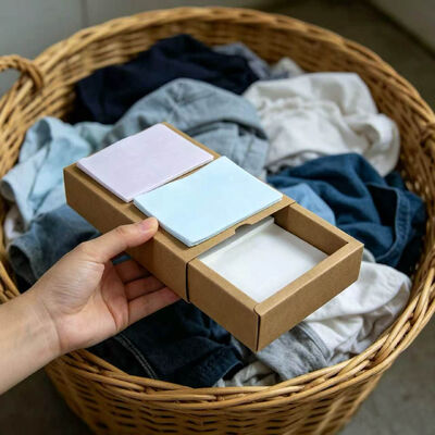 Tấm bột giặt không chứa nhựa có thể phân hủy sinh học để làm sạch sâu và loại bỏ vết bẩn