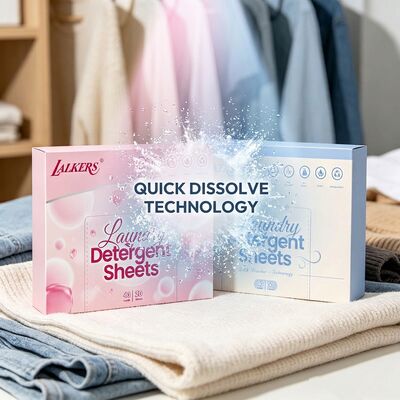 Bảng chất tẩy rửa 100% gốc thực vật cao cấp với bao bì không chất thải và dải giặt sinh thái được đo trước