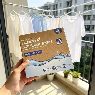 Tờ Giấy Giặt Tẩy Gốc Thực Vật Với Thành Phần Hoạt Tính Trên 55% Và Chăm Sóc Làm Mềm Vải Tích Hợp