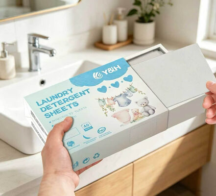Tờ Giấy Giặt Tẩy Tế Bào Thực Vật Tương Thích Mọi Máy Giặt Công Thức Đậm Đặc