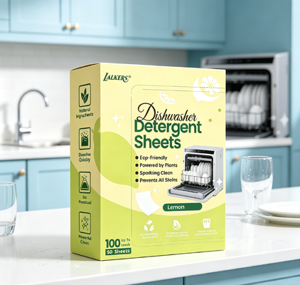 Biodegradable Zero Residue Dishwashing Sheets 11x14cm per Strip for Heavy Kitchen Grease Removal